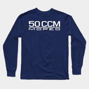 50cc moped emblem (white) Long Sleeve T-Shirt